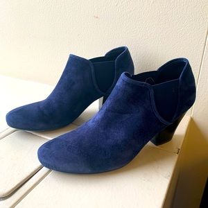 Blue ankle boots